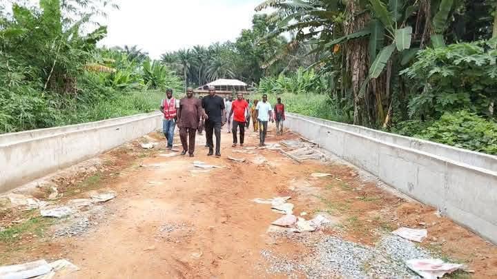 Farm road drainage culvert